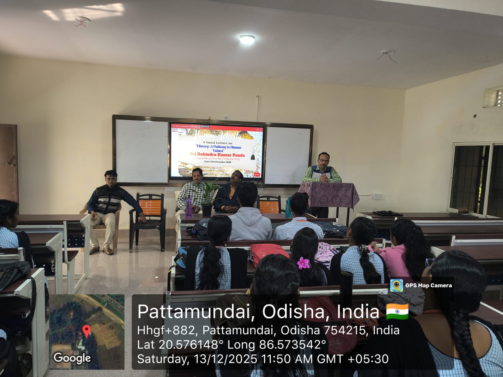 Alumni Activity: a guest lecture organised by department of History, 2025