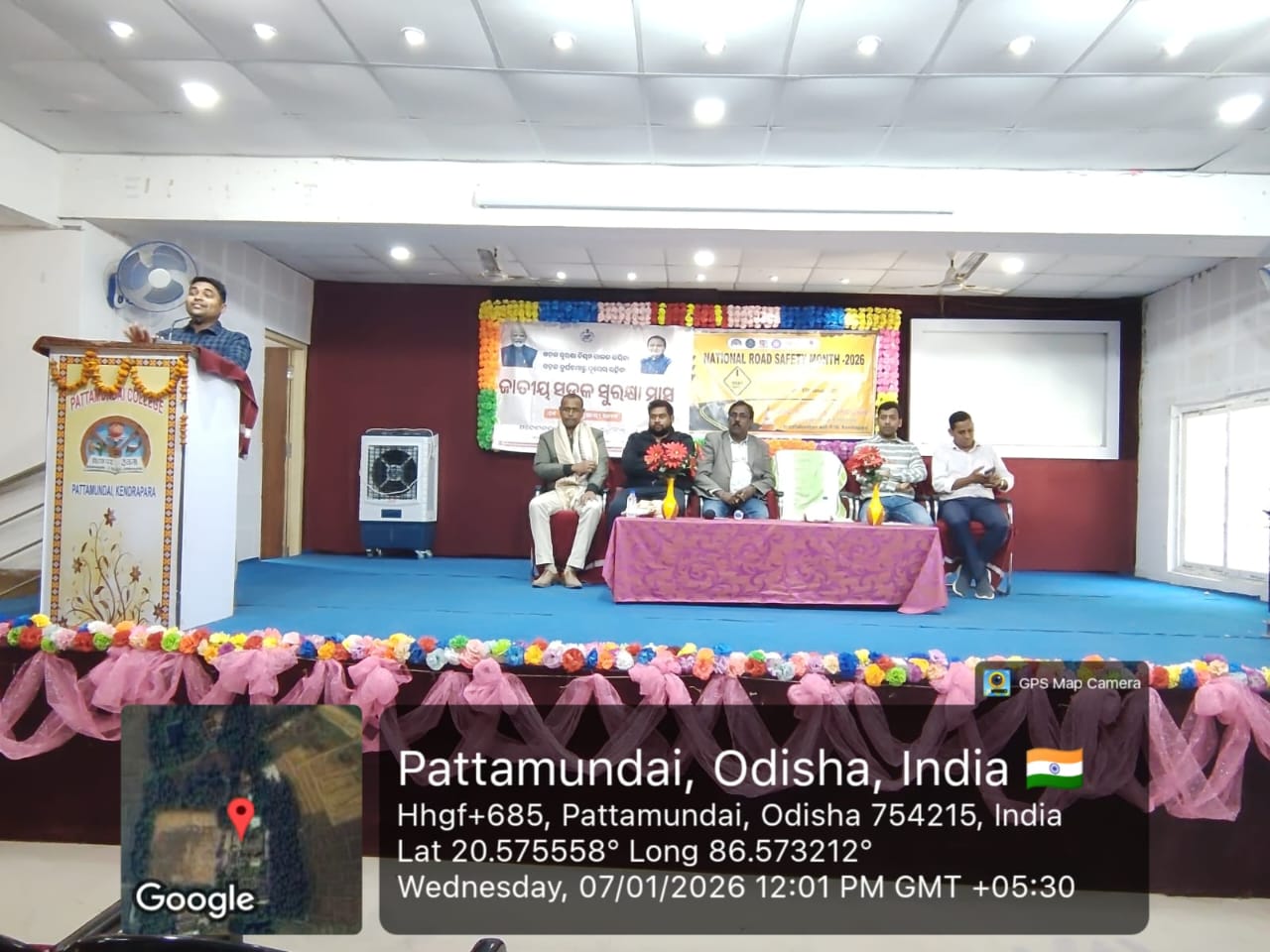 Observation of National Road Safety Month organised by YRC, NCC and NSS units of Pattamundai College in association with RTO Kendrapara-2025