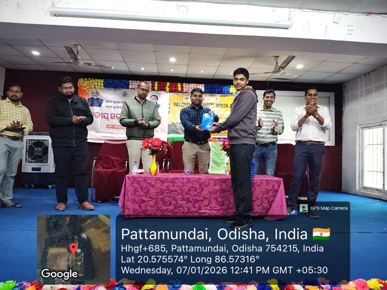 Observation of National Road Safety Month organised by YRC, NCC and NSS units of Pattamundai College in association with RTO Kendrapara-2025