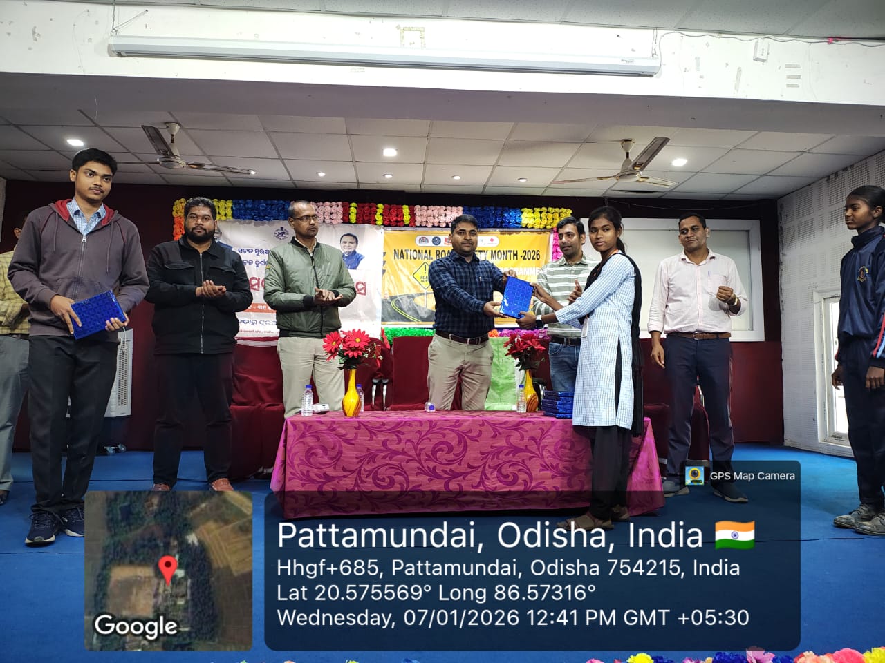 Observation of National Road Safety Month organised by YRC, NCC and NSS units of Pattamundai College in association with RTO Kendrapara-2025