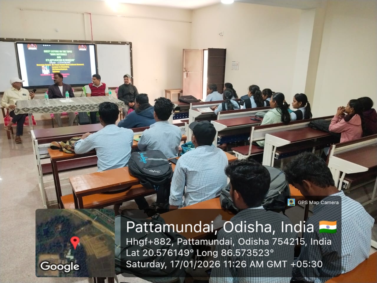 Guest Lecture on the topic Nano material and its application on medicine by expert alumni Mr Puspa Ranjan Rout of SSJ Mahavidyalay Rajnagar, dt.17.01.2026