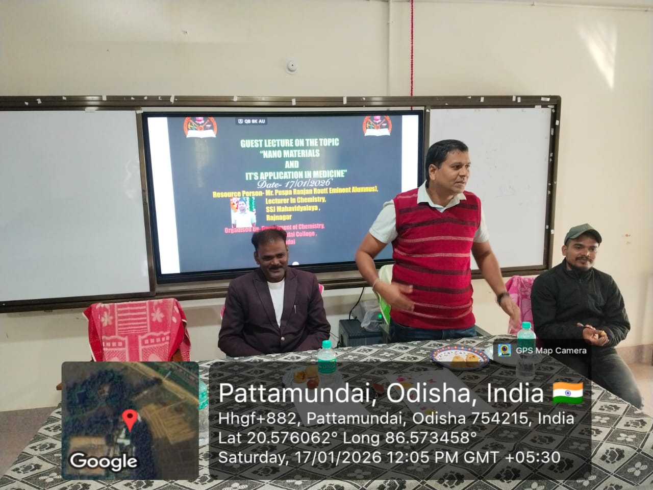 Guest Lecture on the topic Nano material and its application on medicine by expert alumni Mr Puspa Ranjan Rout of SSJ Mahavidyalay Rajnagar, dt.17.01.2026