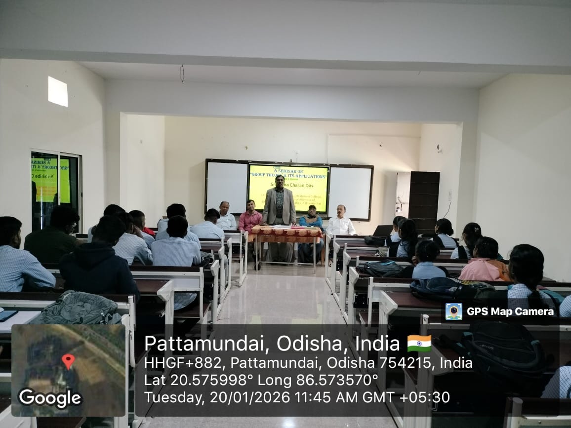 Alumni Activity: Alumnus Sri Shiba Charan Das, Lecturer in Mathematics, Brahmani College, Dandisahi delivered a guest lecture on 