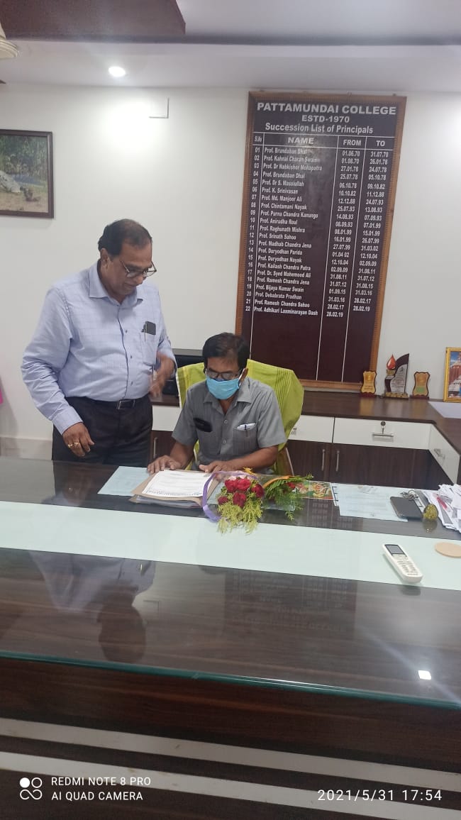Welcome to new Principal, Dr.Pramod Kumar Samal