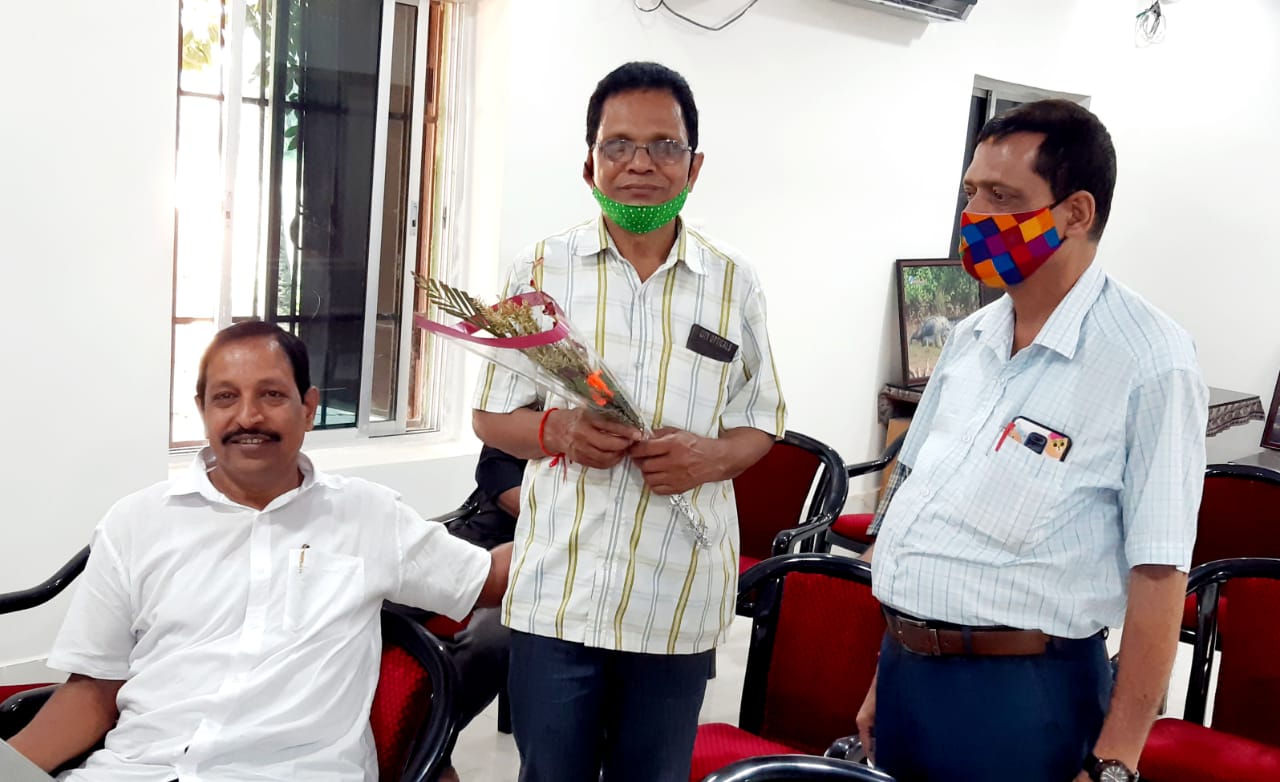 Welcome ceremony of Mr. Babajee Charan Rout