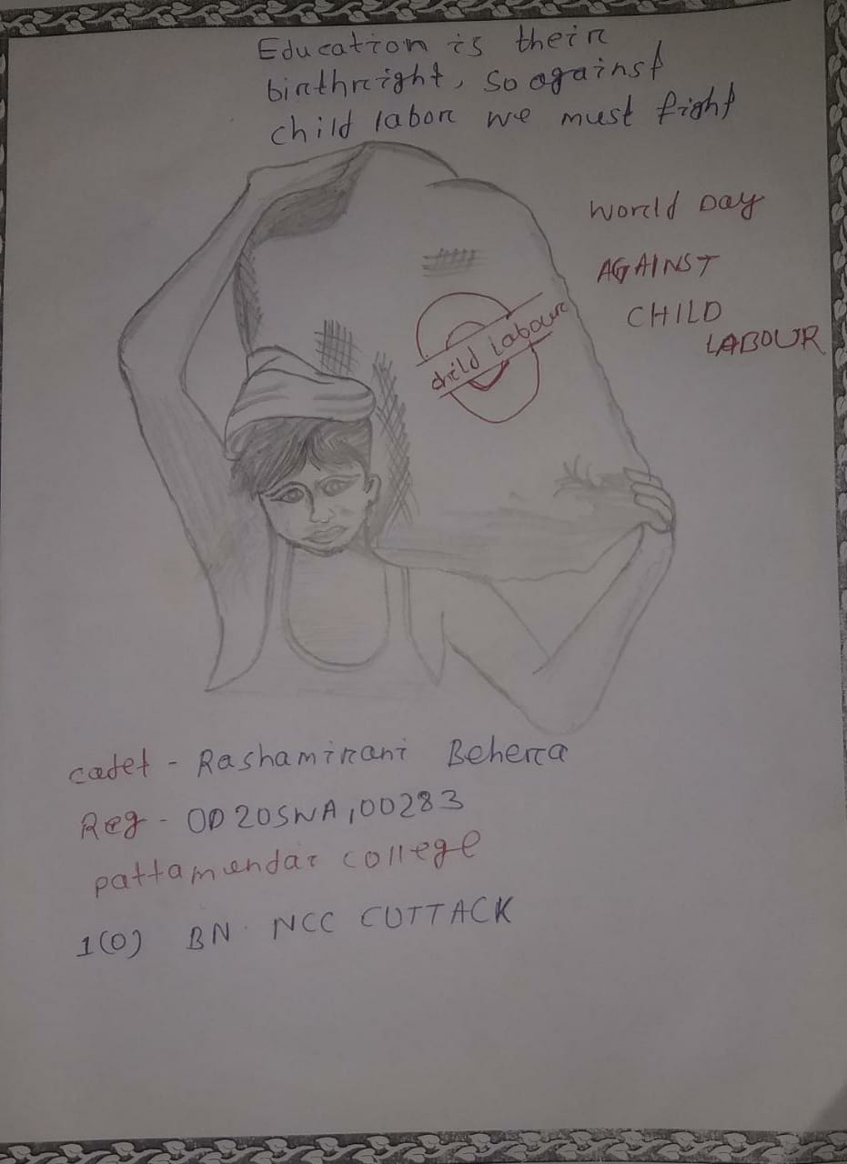 ART BY STUDENTS ON WORLD DAY AGAINST CHILD LABOUR
