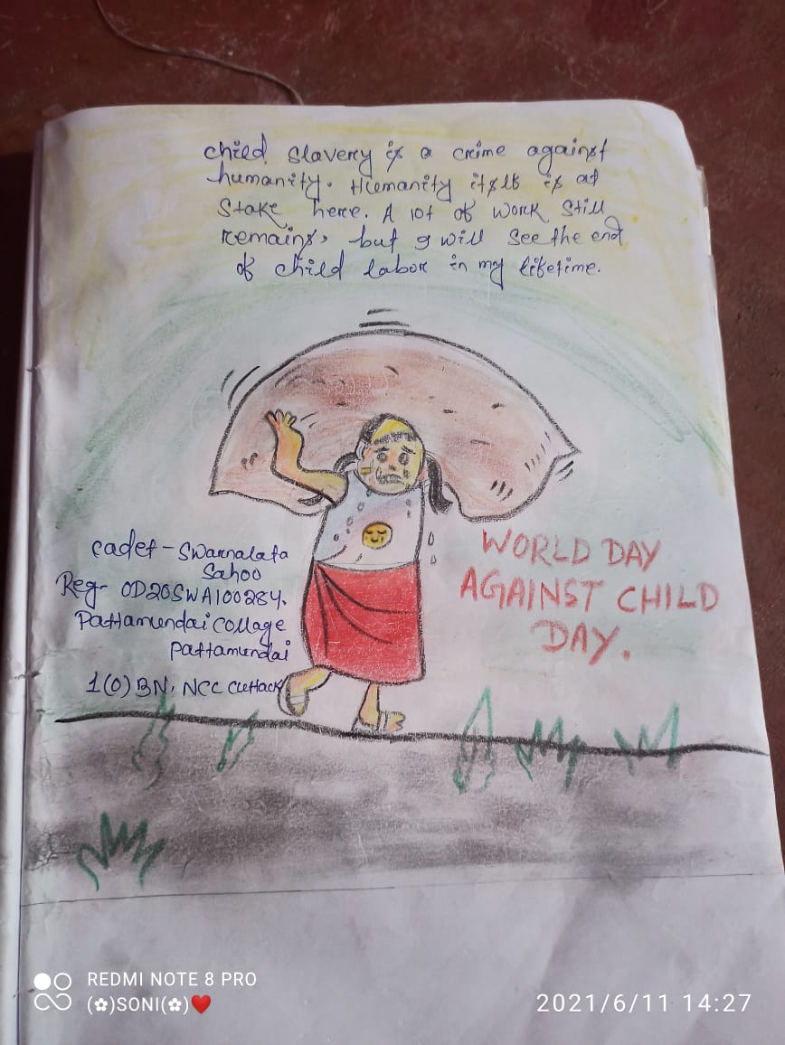 ART BY STUDENTS ON WORLD DAY AGAINST CHILD LABOUR