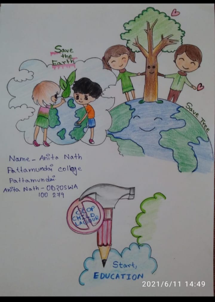 ART BY STUDENTS ON WORLD DAY AGAINST CHILD LABOUR