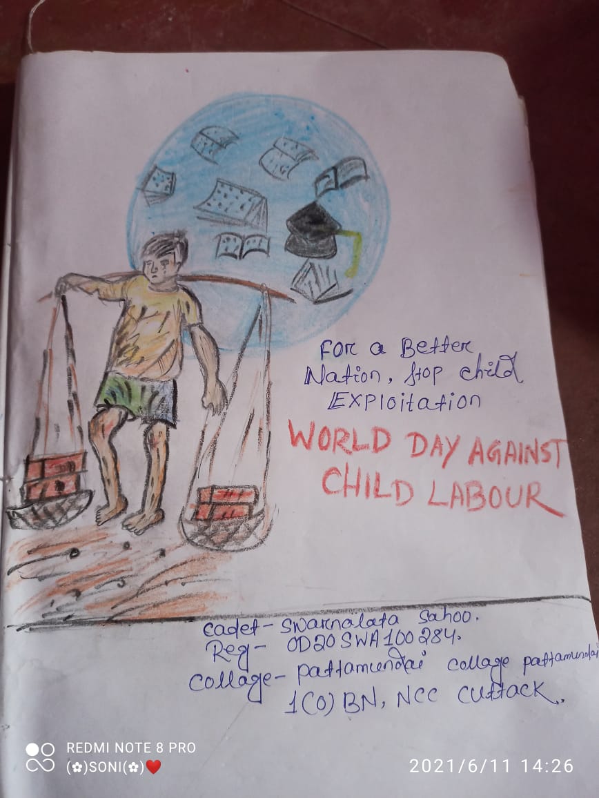 ART BY STUDENTS ON WORLD DAY AGAINST CHILD LABOUR