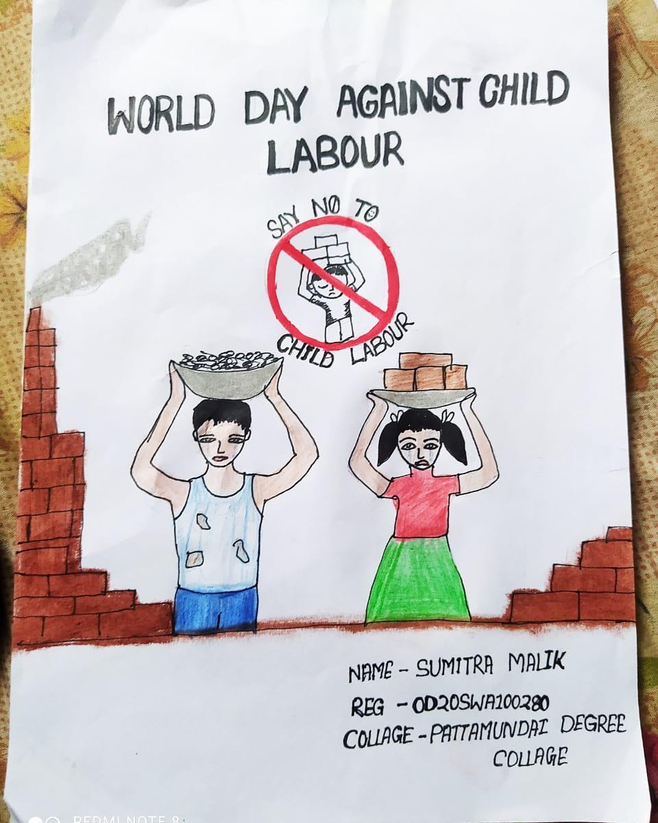 ART BY STUDENTS ON WORLD DAY AGAINST CHILD LABOUR
