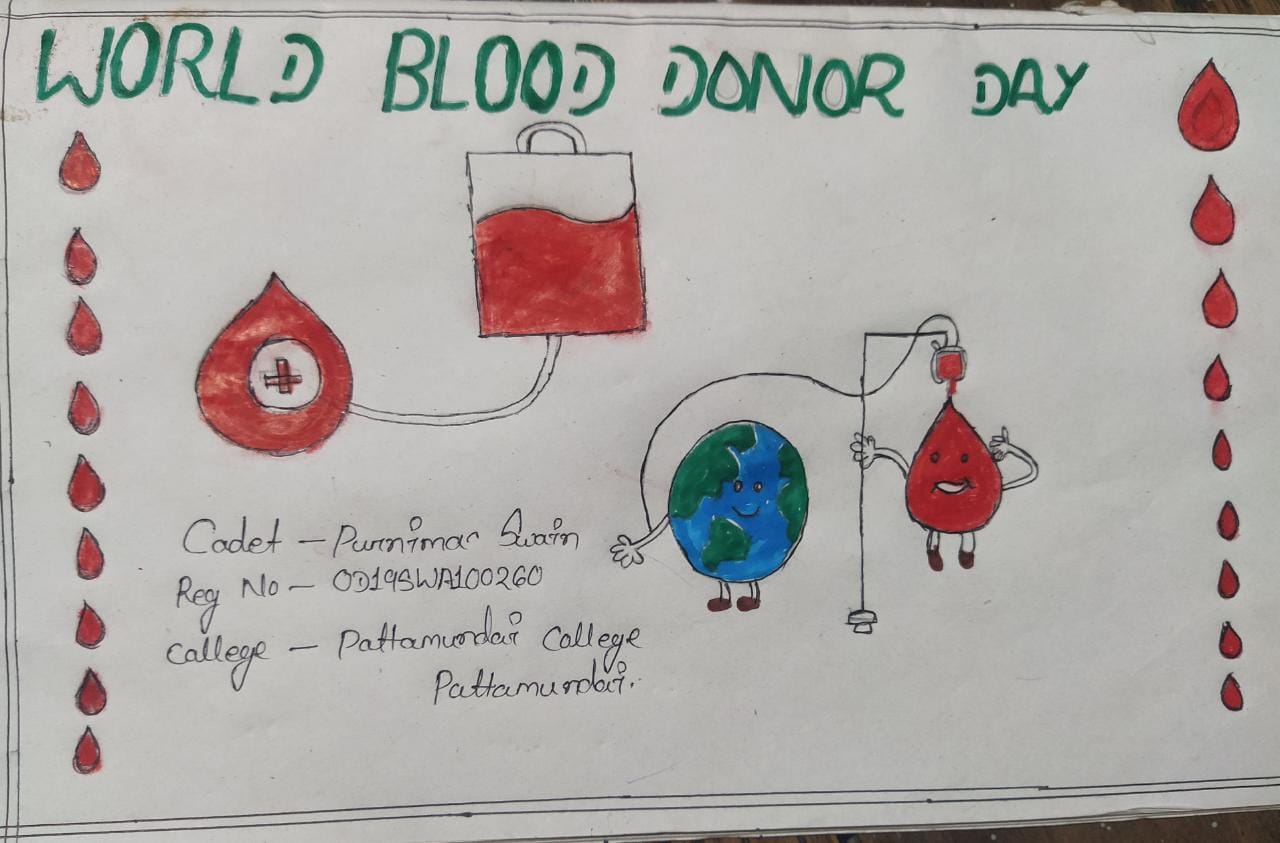 ART BY STUDENTS ON WORLD BLOOD DONOR DAY 
