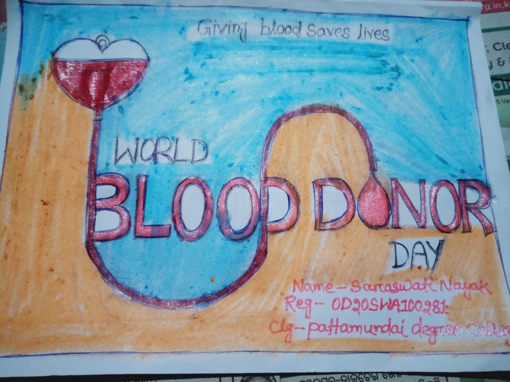ART BY STUDENTS ON WORLD BLOOD DONOR DAY 