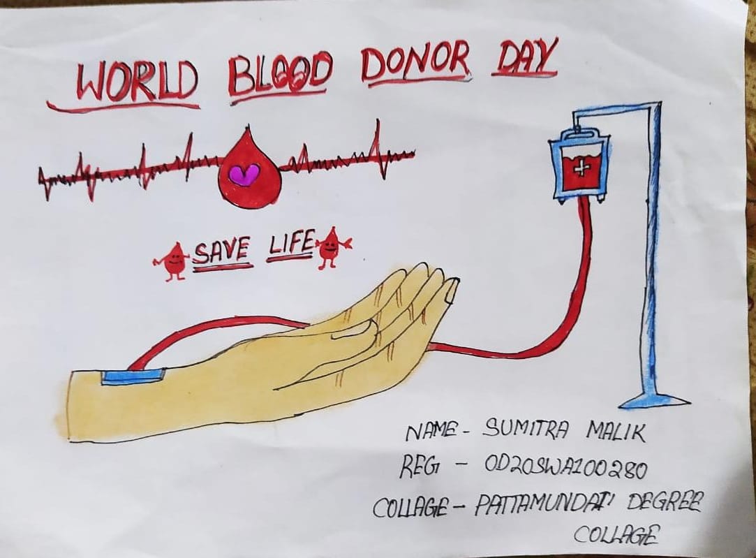 ART BY STUDENTS ON WORLD BLOOD DONOR DAY 