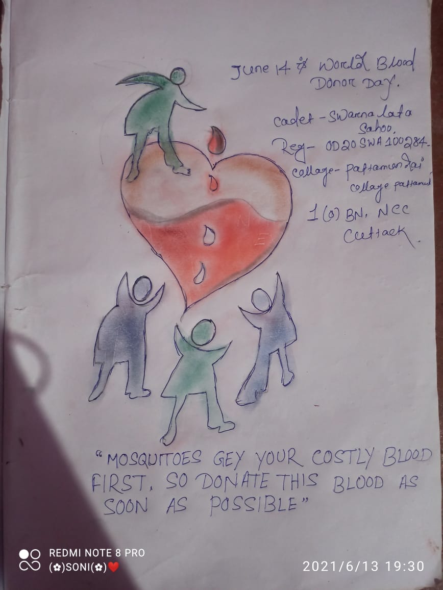 ART BY STUDENTS ON WORLD BLOOD DONOR DAY 