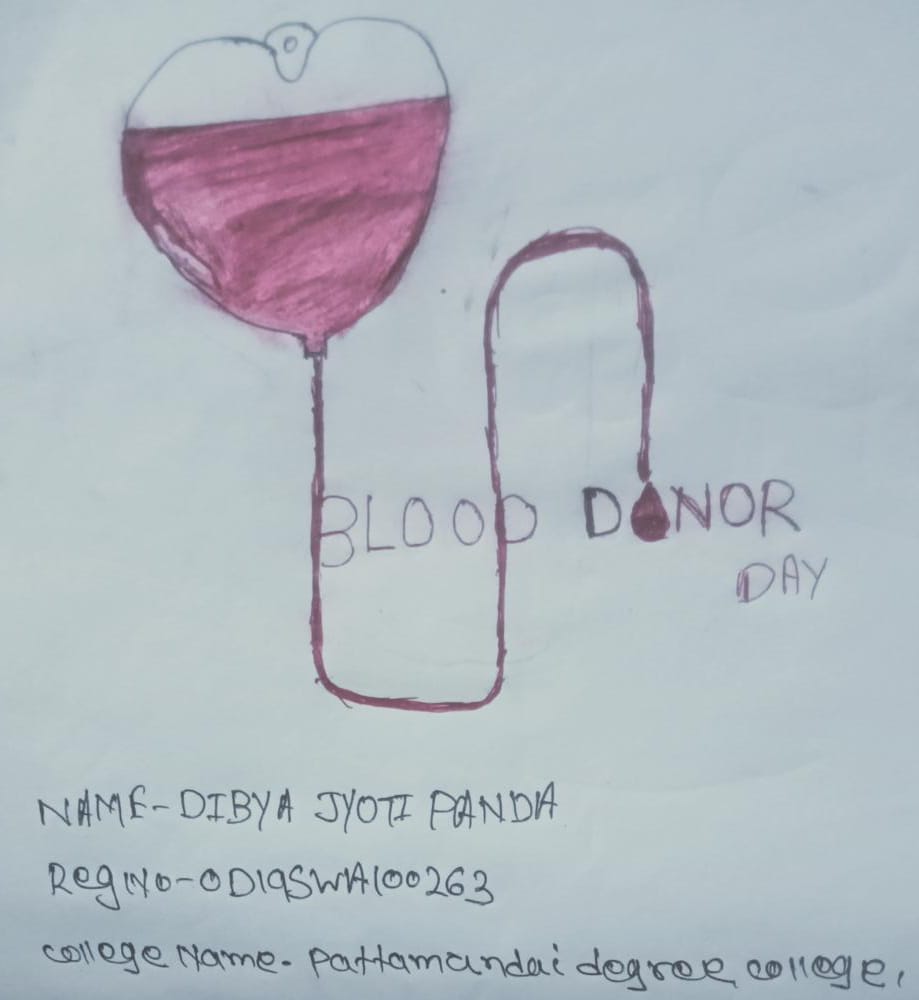 ART BY STUDENTS ON WORLD BLOOD DONOR DAY 