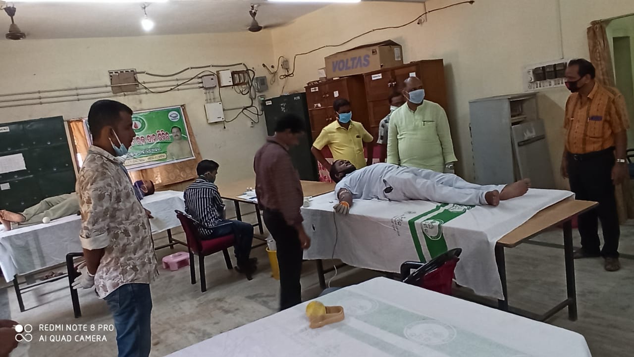 Blood Donation Camp by Jiban Bindu in Pattamundai College